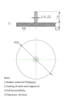 Rubber Coated Magnets - Male Thread (Model C)