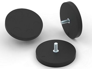 Rubber Coated Magnets - Male Thread (Model C)